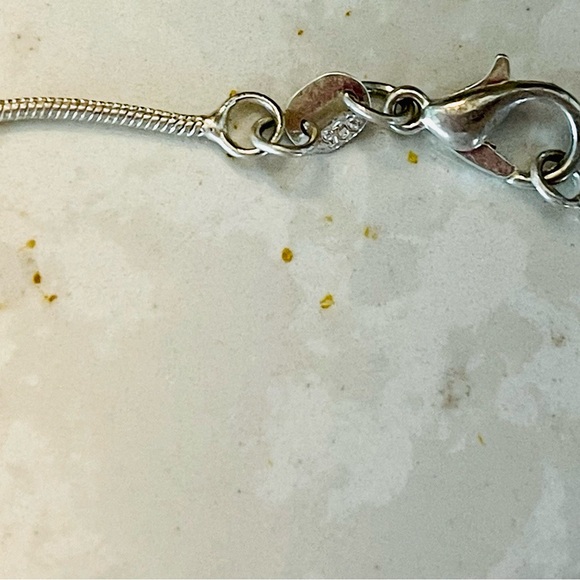 Sterling Silver Larimar Caribbean Gem Sea Turtle Necklace - Picture 3 of 7